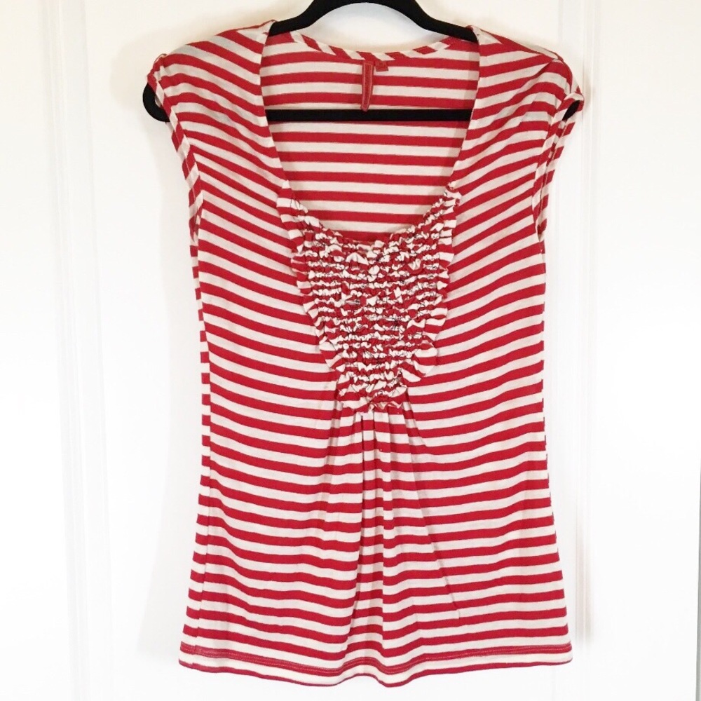 ⤵️$24 One September - Red & White Striped - Tank